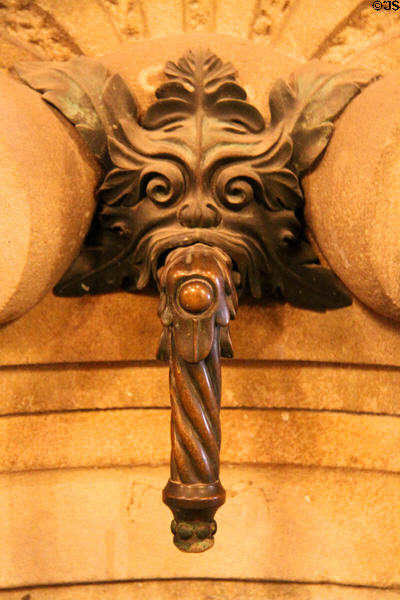 Gothic water spigot at Barcelona City Hall. Barcelona, Spain.