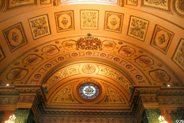 Queen Regent's room (Sala de la Reina Regent) at Barcelona City Hall. Barcelona, Spain.