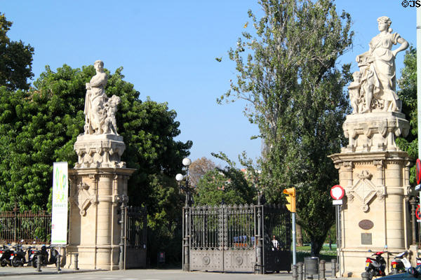 Ciutadella Park gates (c1877-82). Barcelona, Spain. Architect: Antoni Gaudi.
