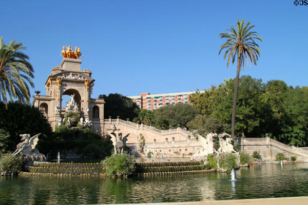 Cascade fountain (1881) in Ciutadella Park. Barcelona, Spain.