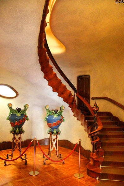 Staircase in Casa Batlló. Barcelona, Spain.