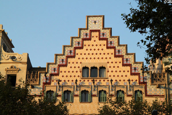 Casa Amatller (1898-1900) (Passeig de Gràcia 41). Barcelona, Spain. Style: Modernista. Architect: Josep Puig i Cadafalch.