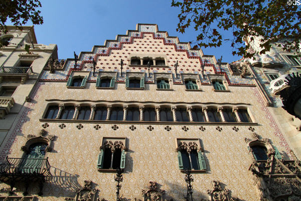 Upper half of Casa Amatller. Barcelona, Spain.