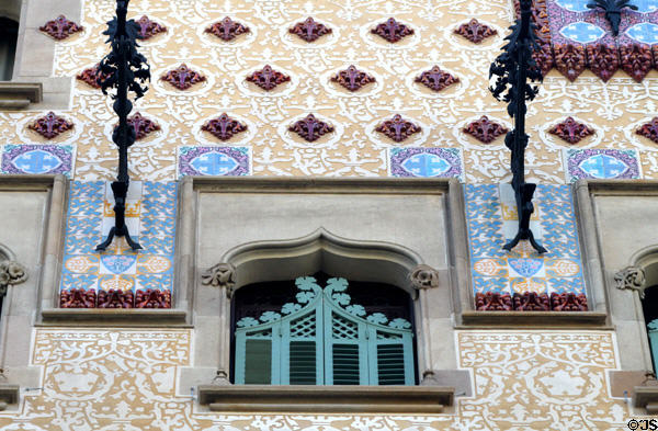 Facade detail of Casa Amatller. Barcelona, Spain.