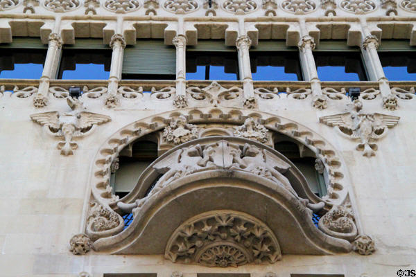 Balcony shape of Casa Lleó Morera. Barcelona, Spain.