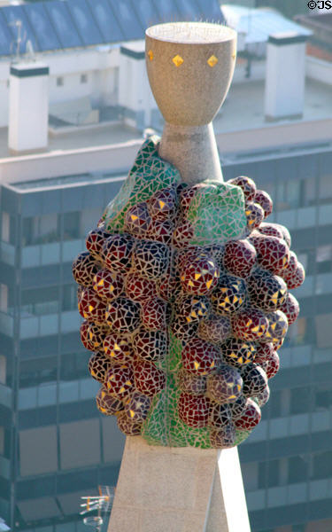 Finial grapes atop Sagrada Familia. Barcelona, Spain.