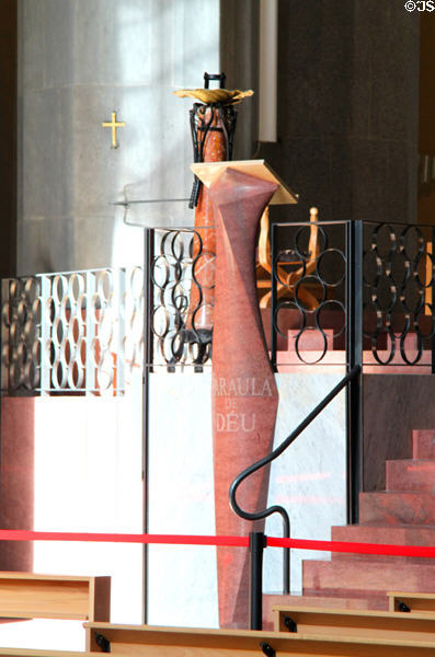 Pulpit at Sagrada Familia. Barcelona, Spain.
