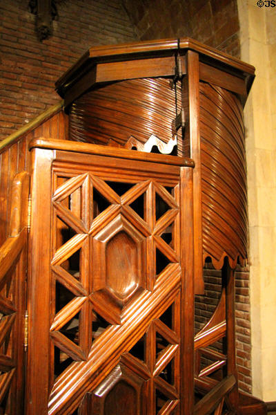Portable pulpit (1898) detail (replica) by Antoni Gaudí at Sagrada Familia. Barcelona, Spain.