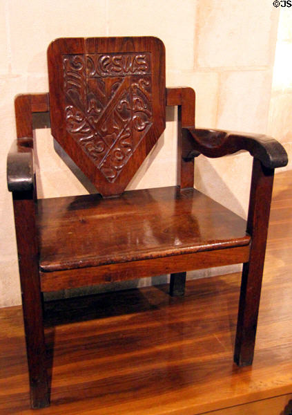 Presbyterian chair (1898) (replica) by Antoni Gaudí at Sagrada Familia. Barcelona, Spain.