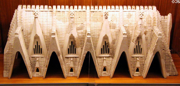 Model for one facade of Sagrada Familia. Barcelona, Spain.