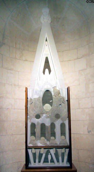 Model for window of central nave (restored) by Antoni Gaudí at Sagrada Familia. Barcelona, Spain.