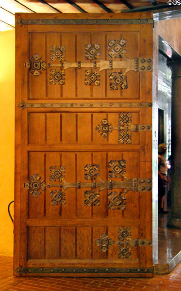 Gaudí's door in entrance hall at Palau Güell. Barcelona, Spain.