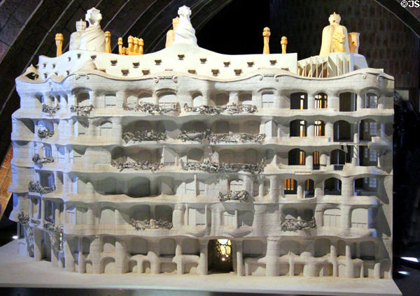 Model of Casa Milà. Barcelona, Spain.