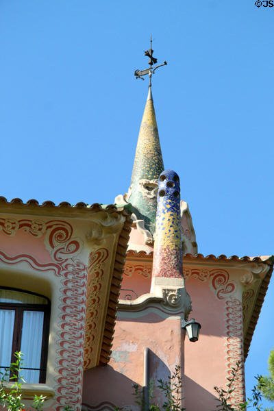 La Casa-Museo Gaudí (Gaudi House Museum) where Gaudí lived (1906-26) in Parc Güell. Barcelona, Spain.