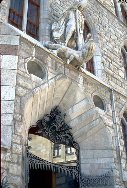Portal of Casa Botines by Gaudi. León, Spain.