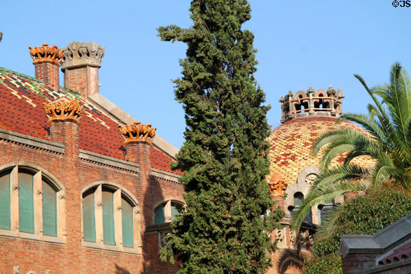Domed building at Hospital de Sant Pau. Barcelona, Spain.