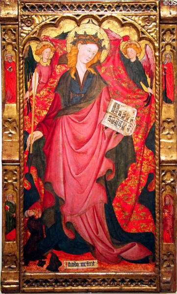 St Ursula painting (c1400) by Master Jacobus (?) at Museu Nacional d'Art de Catalunya. Barcelona, Spain.