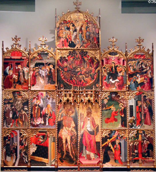 Altarpiece of Sts Michael & Peter (c1432) by Bernat Despuig & Jaume Cirera at Museu Nacional d'Art de Catalunya. Barcelona, Spain.