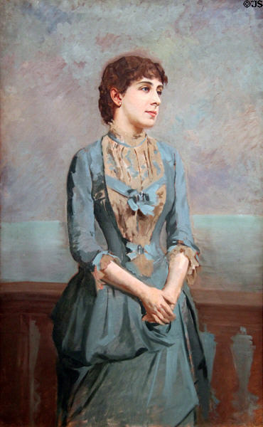 Portrait of Lluïsa Dulce i Tresserra, marquesa de Castellflorite (c1880) by Antoni Caba at Museu Nacional d'Art de Catalunya. Barcelona, Spain.