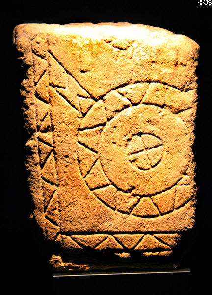 Iberian culture funerary stele (4thC BCE) at Museu d'Arqueologia de Catalunya. Barcelona, Spain.