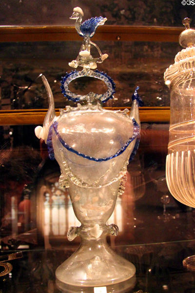 Catalan glass decanter (18thC) at Museu d'Arqueologia de Catalunya. Barcelona, Spain.