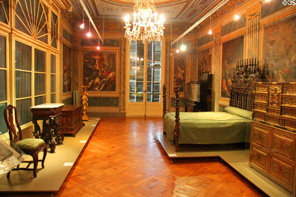 Bedroom at Palau Reial. Barcelona, Spain.