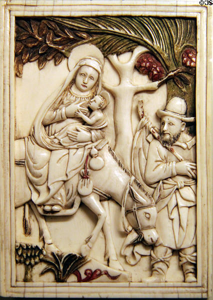 Plaque with Holy Family (c16th-17thC) Philippines at Museum of Decorative Arts. Barcelona, Spain.