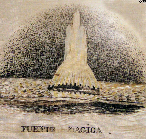 Image of Magical Fountain 1888 Universal Exposition at Barcelona at Museum of Decorative Arts. Barcelona, Spain.