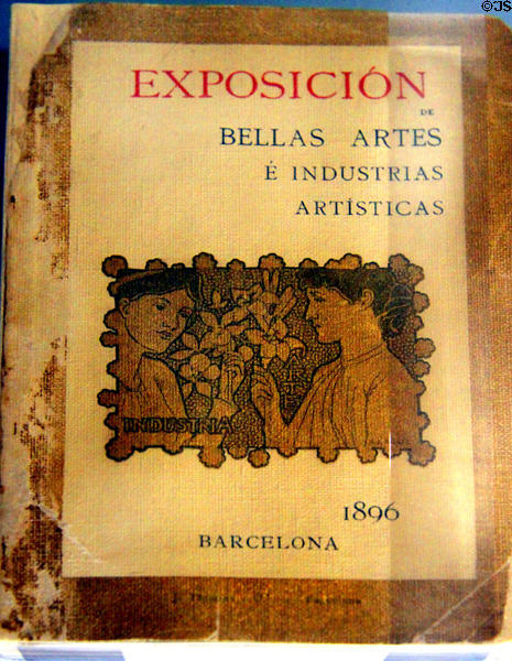 Catalogue from Barcelona's 1896 Exposition of Fine Arts & Industrial Arts at Museum of Decorative Arts. Barcelona, Spain.