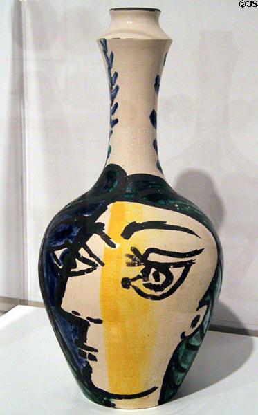 Vase by Picasso at Ceramics Museum of Barcelona. Barcelona, Spain.
