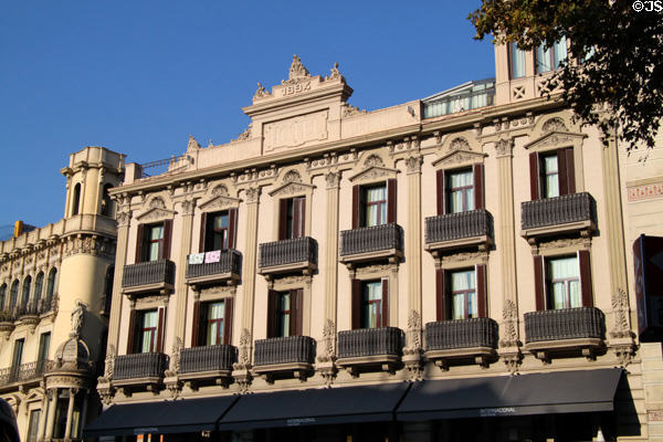 Internacional Hotel (1894) (La Rambla 78-80). Barcelona, Spain.