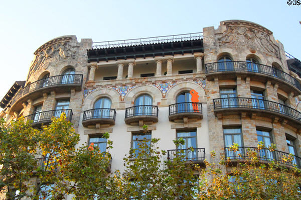 Union des Assurances de París building (1913) (Passeig de Gràcia 33). Barcelona, Spain. Architect: Enric Sagnier i Villavecchia.
