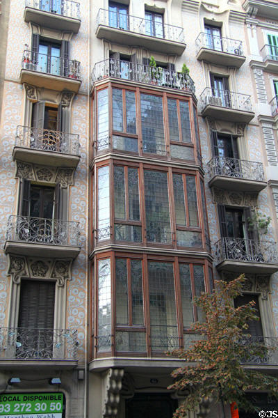 Casa Jeroni F. Granell II (c1900) (Balmes 65). Barcelona, Spain. Architect: Jeroni F. Granell i Manresa.
