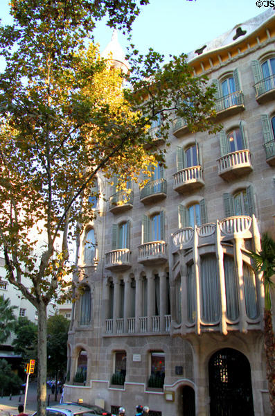 Balconies of Casa Miguel Sayrach. Barcelona, Spain.