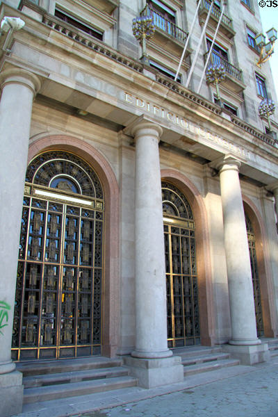 Portico of Generali building (1921). Barcelona, Spain.