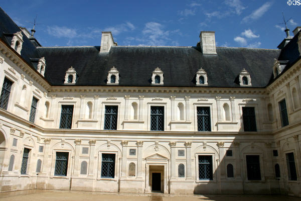 Chateau courtyard. Ancy-la-Franc, France.