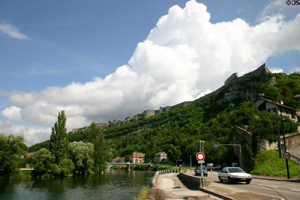 Citadel above River Doubs. Besançon, France.