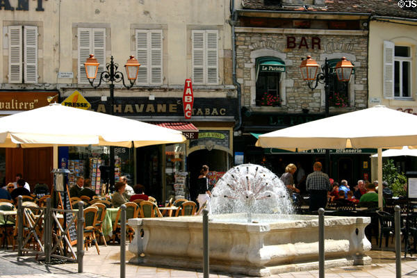 Restaurants in on Place Carnot. Beaune, France.
