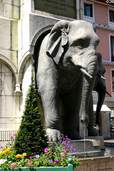Elephant Fountain (1838) by Victor Sappey. Chambéry, France.