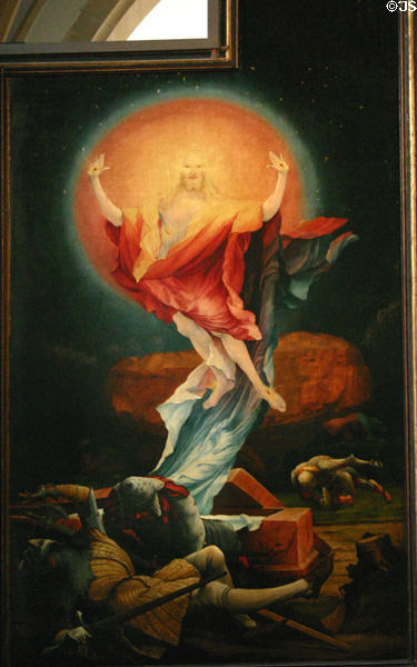 Resurrection on Isenheim Altarpiece by Matthius Grünewald in Unterlinden Museum. Colmar, France.