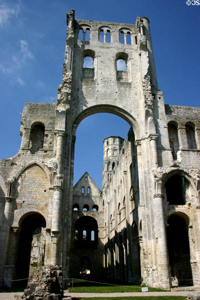 Abbey of Jumièges Notre Dame arches. Jumièges, France.