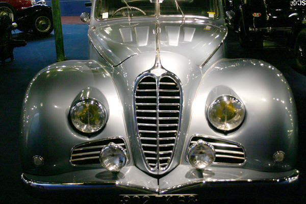 Delahaye (1949) coach 135M, France; 160km/h (6 cylinders) in Schlumpf National Automobile Museum. Mulhouse, France.