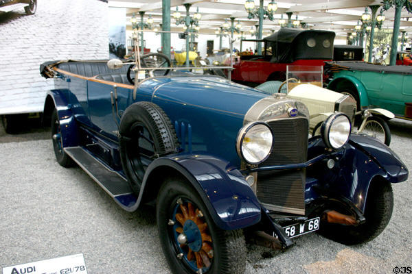 Audi (1924) torpedo type E21/78, Germany; 95km/h (4 cylinders) in Schlumpf National Automobile Museum. Mulhouse, France.