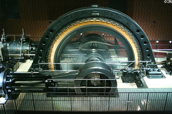 Swiss-made 170-tonnes generator (1901) now the center of a multimedia show at Electropolis Museum. Mulhouse, France.