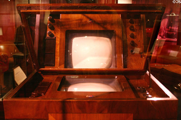 Marconi mirror-reflected television set (1966) in Electropolis Museum. Mulhouse, France.