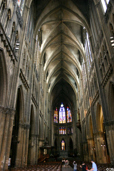 Cathedral of St Etienne nave. Metz, France. Style: Gothic.