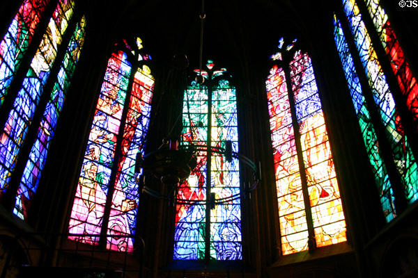Modern stained-glass windows (1957) by Jacques Simon Workshop of Reims in Cathedral. Metz, France.