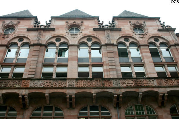 Neo Romanesque building (c1910) in German Imperial quarter. Metz, France.