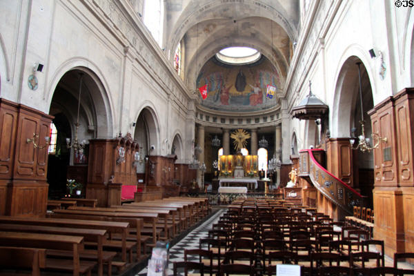 Interior of Eglise Notre Dame de Pitie & St Elisabeth. Paris, France.