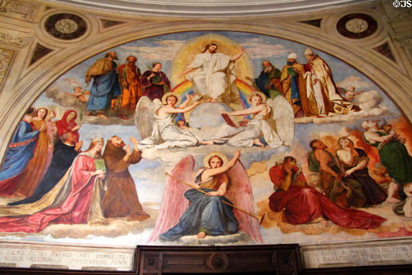 Mural of Christ in heaven (c1848) at Eglise Notre Dame de Pitie & St Elisabeth. Paris, France.